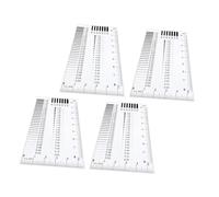 UTHCLO 4 Pièces Jauge de Mesure Plastique Transparente Portable pour Inspection de Surface et Détection de Défauts Règle de Précision pour des Fissures et Évaluation Professionnelle