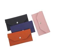 UTHCLO 4 Pièces Lot de 4 Portefeuilles en Simili Cuir Réutilisables pour Espèces Organisateur de Trésorerie Fermeture, Pochette de Rangement Budget en Enveloppes Colorées pour Gestion