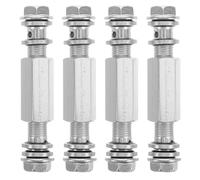 UTHCLO 4 Pièces Lot de 4 Rallonges de Durite de Frein Moto M10x1mm Argenté, Adaptateurs de Conduite Hydraulique Haute Résistance pour Réparation et Modification, Compatible Systèmes