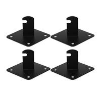 UTHCLO 4 Pièces Lot de 4 Supports Muraux Métalliques pour Grille Supports de Fixation Triangulaires Robustes pour Étagères Gain de Place pour Organisation Vestiaire, Magasin, Bureau et