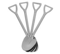 UTHCLO 4 pièces Lot de Cuillères Acier Inoxydable Forme de Pelle Cuillères Dentelées pour Fruits Ustensiles de Cuisine pour Découper Melon Agrumes Service Facile et Pratique