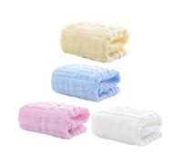 UTHCLO 4 pièces Lot de Lingettes Garçon Fille Carrées Coton Couches Serviettes et Absorbantes pour Garçon et Fille Lingettes de Toilette pour Visage Mains et Bébés Lavables Machine