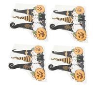 UTHCLO 4 Pièces Lot de Transferts Thermocollants Halloween pour T Shirts et Sacs Motifs Colorés Durables Autocollants à Repasser pour Personnalisation Diy