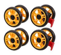 UTHCLO 4 Pièces Roue en Plastique avec Frein pour Poussette Bébé et Chariot Animal, Galet Pivotant 12 Cm, Design Détachable Rapide, Augmente la Friction Meilleure Sécurité