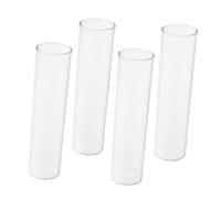 UTHCLO 4 pièces Set de Vases Tubes à Essai Verre Transparent pour Propagation Hydroponique Décoration Murale et Support Décoratif pour Plantes Intérieur et Table
