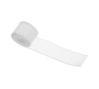 UTHCLO 4 Rouleaux Ruban Lin Blanc avec Fils Métalliques Lot pour Décorations de Noël Projets Diy et de