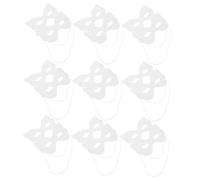 UTHCLO 40 pièces Lot de Masques Blancs à Peindre pour Garçon Fille Kit DIY de Masques Papier Vierges Activité Créative pour Halloween Carnaval et Développement des Compétences Motrices