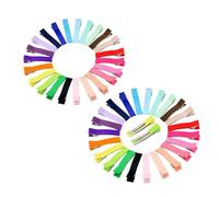 UTHCLO 40 pièces Pinces Cheveux Garçon Fille Clips Métalliques Doublés Ruban -grain Mix Couleur Accessoires Cheveux Fille Boutique sans Glissement
