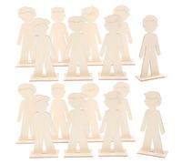 UTHCLO 40 Pièces Silhouettes en Bois Brut à Peindre pour Loisirs Créatifs Formes Garçons Découpées 40 Pcs Décorations Maison et Chambre D’Garçon et Filles Fournitures DIY pour Projets