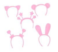 UTHCLO 4ensemble Accessoires De Coiffure Miniatures Pour Poupées Diadèmes Et -têtes Avec Oreilles Animal Kit Diy Amusant Pour Jouets