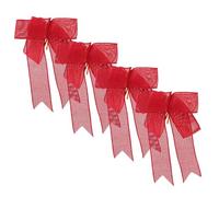 UTHCLO 4pièces Grands Nœuds Lin pour Décoration De Présents Ornements De Nœuds Uniques pour Et Décorations De Noël