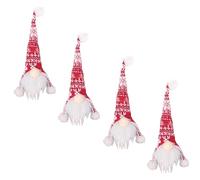 UTHCLO 4pièces Jolis Vêtements pour Bouteilles De Vin Porte-Bouteilles Festifs Sacs à Bouteilles GNOME Chapeaux De Noël Manchons pour