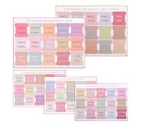 UTHCLO 5 feuilles Onglets Décoratifs Autocollants pour Bible de Marque-pages Index Papier Couché Autocollants Résistants pour Femmes Accessoires pour Étude Biblique