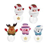 UTHCLO 5 Pièces Boîtes à Bonbons de Noël Plastique Transparent Pots Friandises Cartoon pour Garçon Fille Rangement Résistant pour Biscuits et Sucettes Cadeau pour