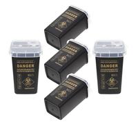 UTHCLO 5 pièces Conteneur de Déchets Médicaux Rouge pour Aiguilles et Haute Capacité Portable avec Couvercle Séparé Collecte Sécurisée pour Salons de Tatouage et Usage Domestique