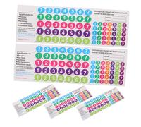 UTHCLO 5 Pièces Lot de 5 Autocollants Colorés pour Flûte de Pan 18/16 Tubes, Étiquettes Amovibles en PVC pour Notation Musicale, Accessoires D’Apprentissage pour Garçon et Filles et