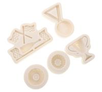 UTHCLO 5 pièces Moule Silicone Course Voiture Pneu et Trophée Flexible Antiadhésif pour Bonbons Gâteaux Pâte à Sucre Décoration Fête