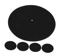 UTHCLO 5 Pièces Tapis de Plateau Vinyle Antistatique Feutrine Épaisse Protection et Anti-rayures pour Platine Dj et Lecteur Disques Compatible Universellement