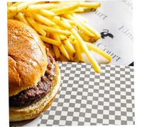 UTHCLO 50 Feuilles Papier Alimentaire Graisse Épais pour Sandwich Hamburgers Frites Doublure Panier Alimentaire Non Adhésif Réversible pour Cuisine Boulangerie Restaurant