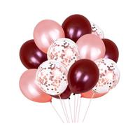 UTHCLO 50 pièces Ballons de Fête Latex Rose Métallisé Confettis Rose Décoration Mariage Anniversaire et Simple