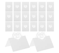 UTHCLO 50 pièces Lot de Cartes de Place Mariage Blanc Motif Oiseau Amour Creux Décorations Table Élégantes pour Réception et Plan de Table