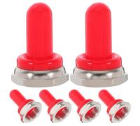 UTHCLO 6 Pièces Capuchon Facile à Installer pour Rouge en Silicone de 12mm, Étanche Interrupteur à Bascule Véhicules et Systèmes Électroniques Marins