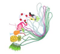 UTHCLO 6 pièces Collier Hawaïen Perles Thème Tropical pour Décorations de Fête Bijoux Colorés à Porter Lors de Plage et Événements Luau