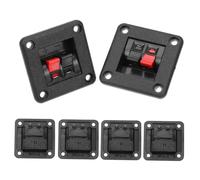 UTHCLO 6 pièces Connecteurs à Ressort pour Haut-Parleur Bornier de Raccordement Clips de Rapide pour Fils Enceintes DIY et Caissons de Subwoofer Installation Facile