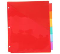 UTHCLO 6 pièces Lot de Intercalaires Plastique avec Poche et Onglets Multicolores Diviseurs pour Classeurs Anneaux Index Réutilisables et Flexibles pour Bureau École et Réunions