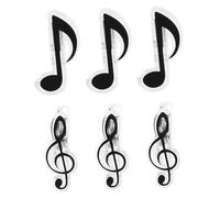 UTHCLO 6 pièces Lot de Pinces Notes Musique Métal Noir Clips Partitions Solides et Décoratifs pour Pupitre Accessoires Pratiques pour Musiciens