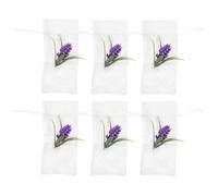 UTHCLO 6 Pièces Lot de Sachets Vides Coton Lin avec Fleurs de Lavande Séchée Pochettes Respirantes et Durables pour Désodorisant Rangement Bijoux et Petits Objets Sachet Senteur Armoire