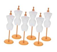 UTHCLO 6 Pièces Support Mannequin pour Poupée Échelle Porte Vêtements Miniature Plastique Support Robe pour Prévenir la des Tenues Compatible avec Mini Robes pour Exposition et Collection