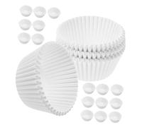 UTHCLO 600 pièces Lot de Caissettes Pâtisserie Blanches Anti-graisse pour Cupcakes et Muffins Résistantes Haute Température Faciles à Séparer pour Fêtes Mariages et Anniversaires