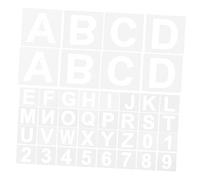 UTHCLO 72 Pièces Lot Pochoirs Lettres et Chiffres Plastique Réutilisables Pochoir Alphabet pour Peinture Murale Bricolage et Projets Artistiques Précis
