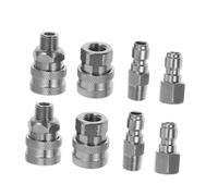 UTHCLO 8 pièces Raccords Rapides Acier Inoxydable et Npt pour Nettoyeur Haute Pression Adaptateurs Femelles Durables pour Tuyau Arrosage et Pistolet à Eau Connexions Hydrauliques