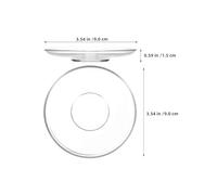 UTHCLO 8 Pièces Transparent Glass Saucers Round Tea Plates Stable Non-slip Small Saucer Set For Snacks And Dessert Serving