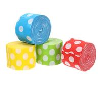 UTHCLO 8 Rouleaux de Serpentins Faciles à Assembler en Papier Crépon à Pois Colorés pour Décorations de Fête pour Carnaval et Anniversaire