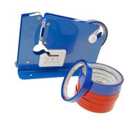 UTHCLO 9 Pièces Distributeur de Ruban Adhésif Robuste Scelleuse de Sacs Pratique pour Usage Domestique et Commercial avec Colorés Bleu et Rouge Machine Scellage Ergonomique pour