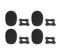 UTHCLO Accessoire Micro Noir avec Mousse Antidérapante et Élasticité, Protection pour Microphone en Interview et Salle de Conférence, Lot de 4 Sets