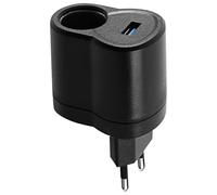 UTHCLO Adaptateur Allume-Cigare 220V vers 12V USB-C Convertisseur Prise Secteur EU Compact Chargeur Voiture Compatible Appareils USB Solution de Charge Sûre pour Voyage et Voiture