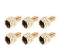 UTHCLO Adaptateur de Valve en Laiton pour Pneus de Camions et Engins de Chantier, Lot de 6 Set de Pièces, Conversion Alésage Grand Diamètre, Embout de Gonflage Étanche pour