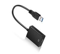 UTHCLO Adaptateur USB 30 vers Interface vidéo Haute définition pour PC Portable Moniteur Projecteur Câble Convertisseur Vidéo Audio Synchronisé Noir