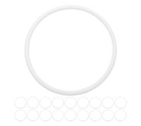 UTHCLO Anneaux Attrape-Rêves en Plastique Blanc 85 CM Lot de 40 Pièces pour Loisirs Créatifs Macramé Couronnes Décoratives Accessoires DIY Décoration Mariage et Maison
