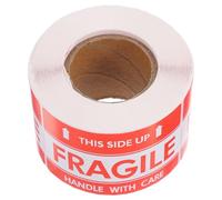UTHCLO Autocollants D'avertissement D'expédition Rouges Fragile pour Emballage Fixation Sécurisée et Grosse Capacité de 300 Pièces par Rouleau, pour Entrepôt et Opérations D'expédition