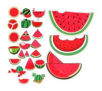 UTHCLO Autocollants Pastèque Thème Été 50 Pièces Décorations Estivales pour Fête d'Anniversaire Autocollants de Fruits Décoratifs pour Tableau d'Affichage Stickers Colorés et