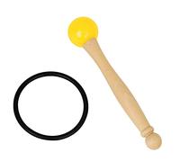 UTHCLO Baguette pour Bol Chantant Bois Poli avec Tête Caoutchouc Accessoire et Portable pour Bols de Cristal Adaptée Aux Débutants et Musiciens
