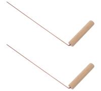 UTHCLO Baguettes de Sourcier en Laiton Manche en Bois, Longues et Portables, Outil de Détection D’Eau pour Extérieur, Accessoires Camping et Prospection, Kit de 2 Bâtons de Divination
