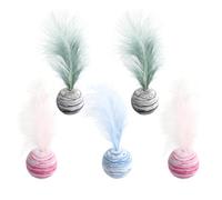 UTHCLO Balles Étoile Couleur Aléatoire Jouet Interactif pour Chat pour Chaton Lot de 5 en Eva Aidant à Prévenir Dégâts Garder la Maison Propre Pendant Le Jeu