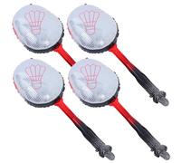 UTHCLO Ballons Aluminium Raquettes Badminton Rouges 4 Pcs, Décoration Sportive Suspendue, Feuille D'aluminium Résistante, Fête à Thème Badminton, Centre de Table Festif