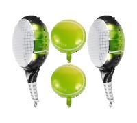 UTHCLO Ballons de Tennis Gonflables 18 Pouces en Mylar Métallisé, 4 Pièces, Décorations Suspendues pour Fête D’anniversaire Thème Sport et Accessoires Événementiels